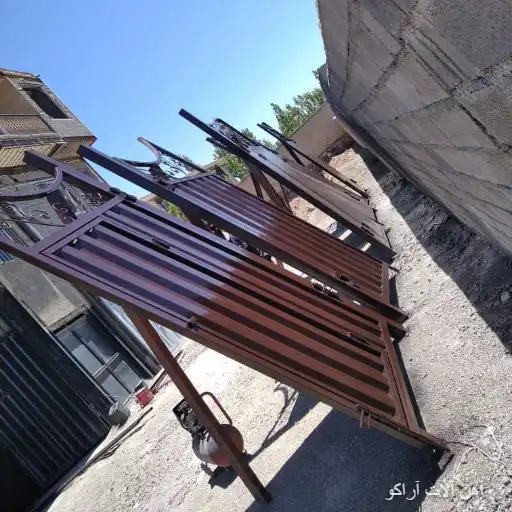 درب طرح ساده درب فلزی حیاط ساده