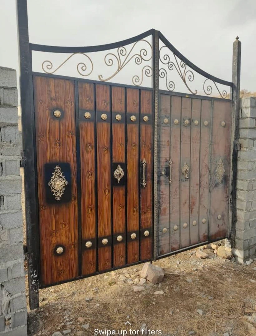 درب طرح چوب درب فلزی طرح چوب