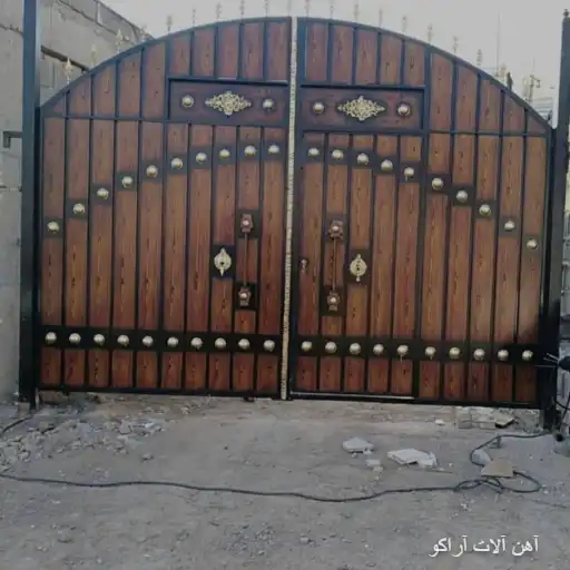 درب طرح چوب درب فلزی طرح چوب