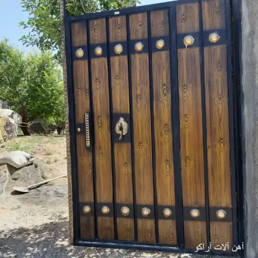 درب طرح چوب درب فلزی طرح چوب
