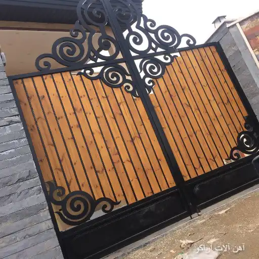 درب طرح چوب درب فلزی طرح چوب
