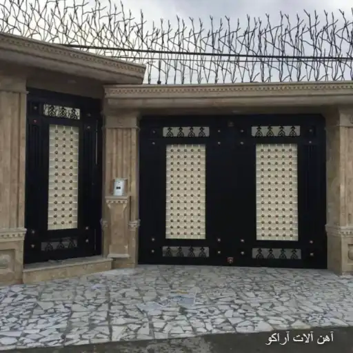 درب طرح چوب درب فلزی طرح چوب