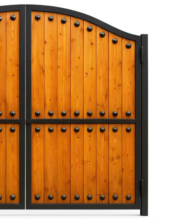 درب طرح چوب فلزی